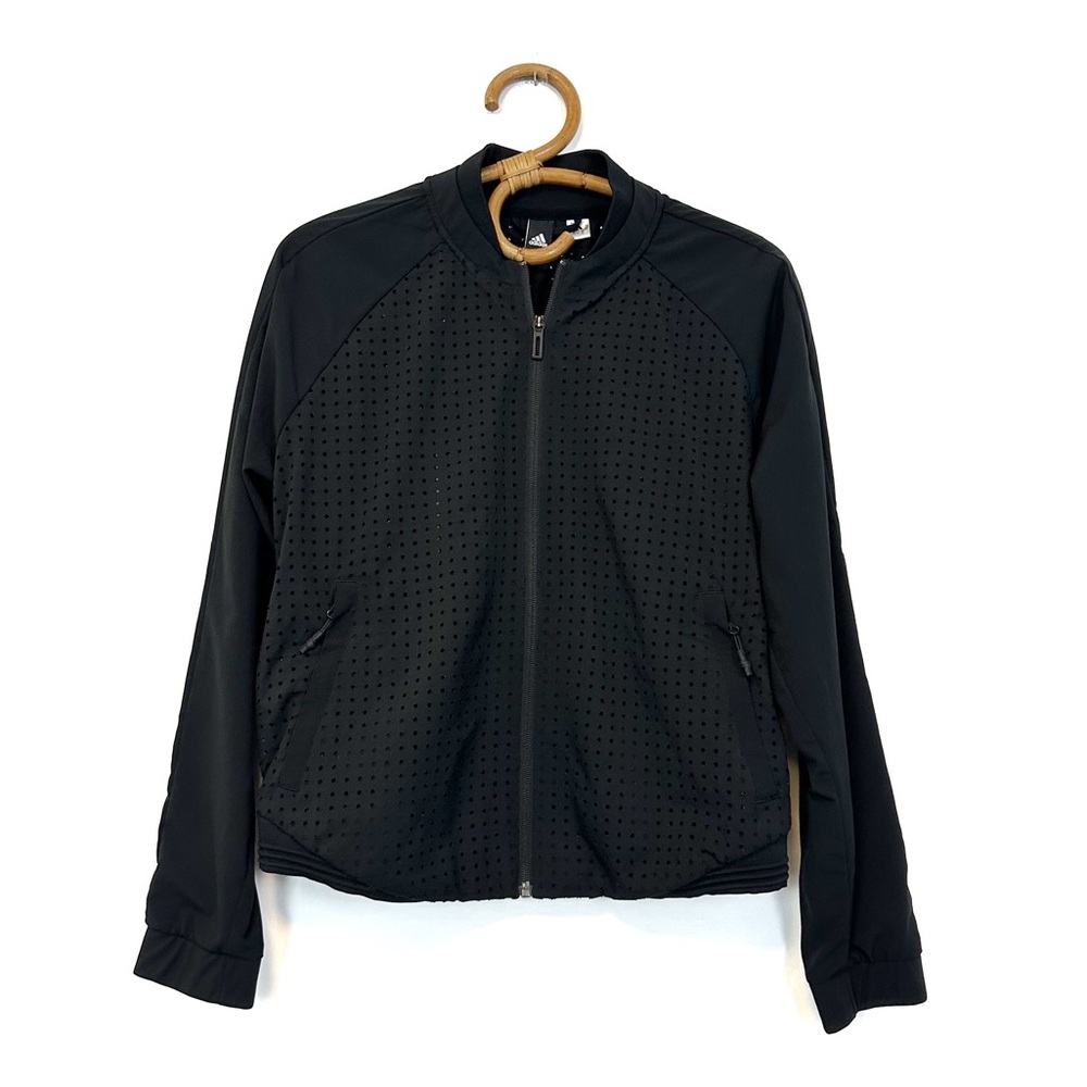 Adidas | Black Perforated Bomber Jacket